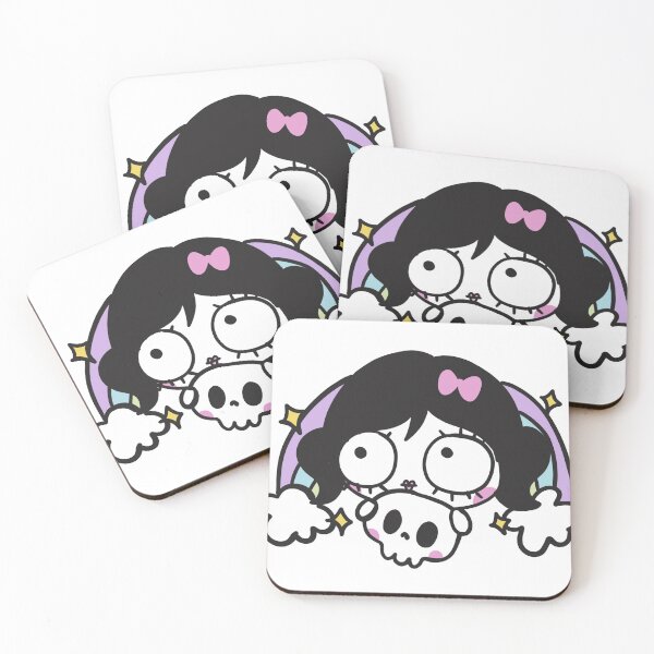 Item preview, Kawaii Goth Doodle girl with skull designed and sold by doodlemachine.