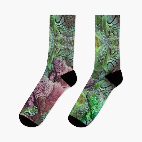 Item preview,  TROPICAL GREEN & RUSTY  FLORIDA IGUANAS DECORATIVE COLLAGE designed and sold by sharlesart.