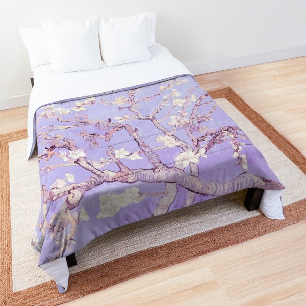 Vincent Van Gogh almond blossoms lavender Comforter