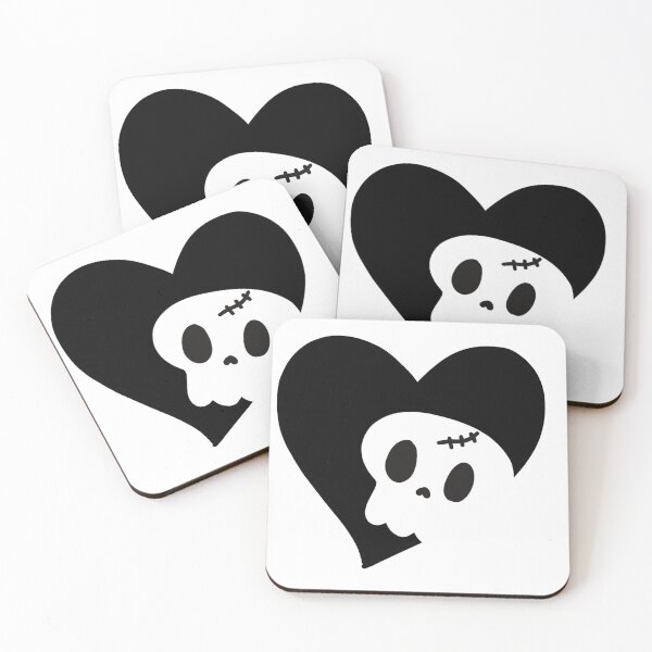 Item preview, heart skull black designed and sold by doodlemachine.