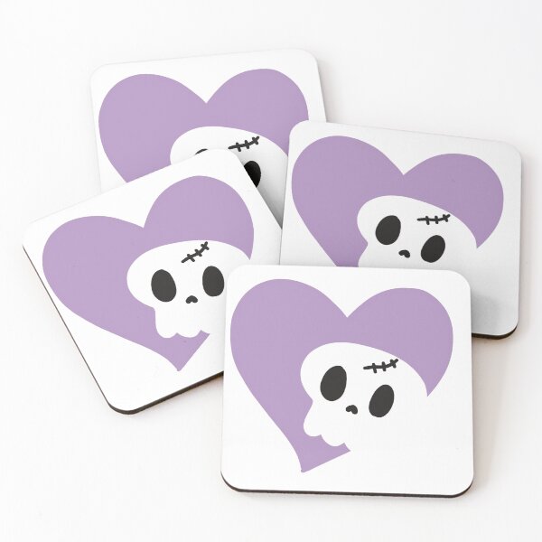 Item preview, purple heart skull designed and sold by doodlemachine.