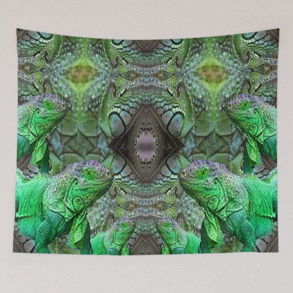 Item preview,   GREEN FLORIDA TROPICAL IGUANAS DECORATIVE  SCALES ART designed and sold by sharlesart.