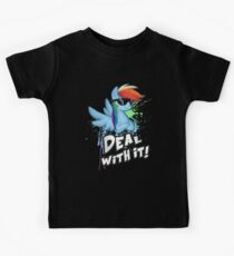 My Little Pony - MLP - Rainbow Dash - Deal With It Kids T-Shirt