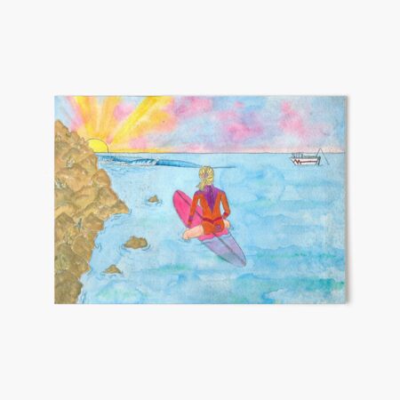 Sandtracks Surfer Girl Art Board Print