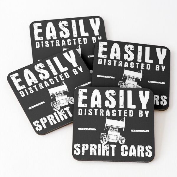 Item preview, Easily Distracted By Sprint Cars v1 (White) designed and sold by Chas Vitabile.