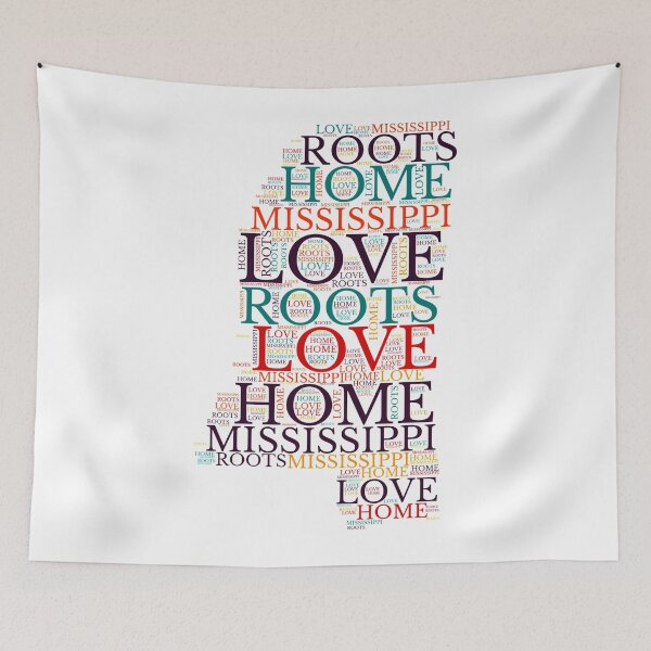 Item preview, Mississippi  Home, Love, Roots and Family Map designed and sold by marosharaf.