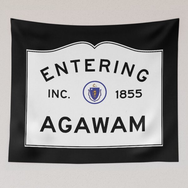 Item preview, Entering Agawam Massachusetts - Commonwealth of Massachusetts Road Sign designed and sold by NewNomads.
