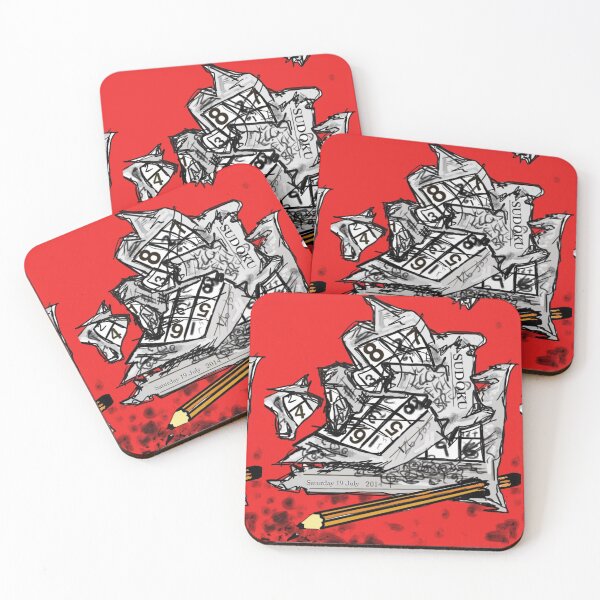 Item preview, Sudoku Rage in red, black, white designed and sold by Mabbatt-art.