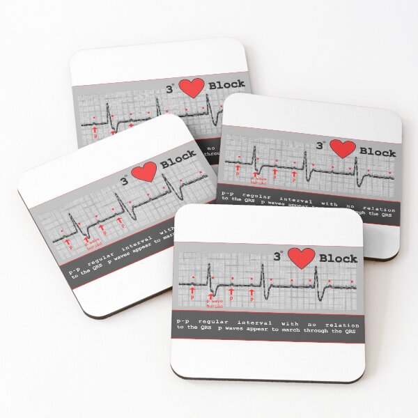 Item preview, complete heart block Nursing Stickers  designed and sold by thesoupdate.