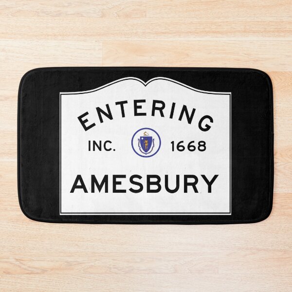 Item preview, Entering Amesbury Massachusetts - Commonwealth of Massachusetts Road Sign  designed and sold by NewNomads.