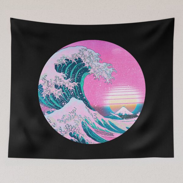 Item preview, Vaporwave Aesthetic Great Wave Retro Sunset designed and sold by CoitoCG.