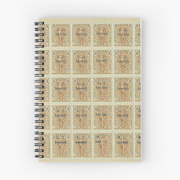 Item preview, Vintage Greek Stamps Artwork - Dusty Cornflower designed and sold by FuzzyHoney.