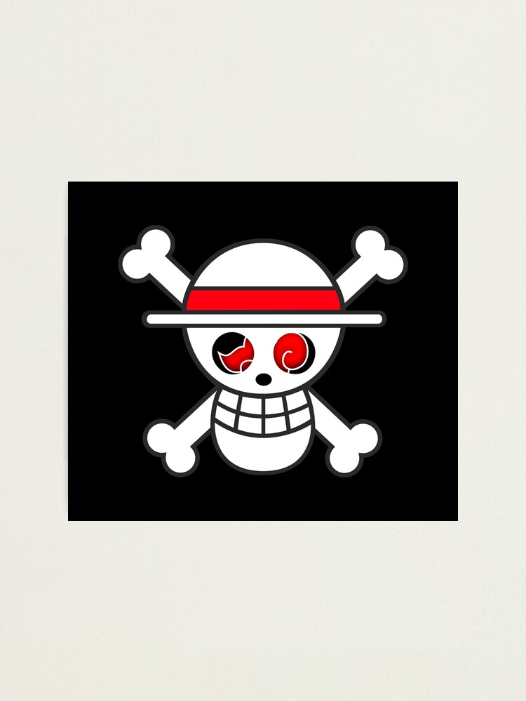 One Piece Logo Red Banner And Akatsuki Photographic Print By Zevic Redbubble