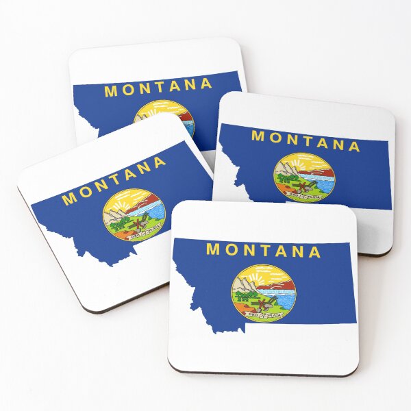 Item preview, Montana Flag Map designed and sold by marosharaf.