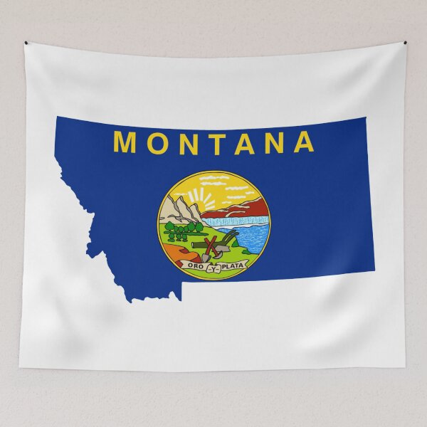 Item preview, Montana Flag Map designed and sold by marosharaf.