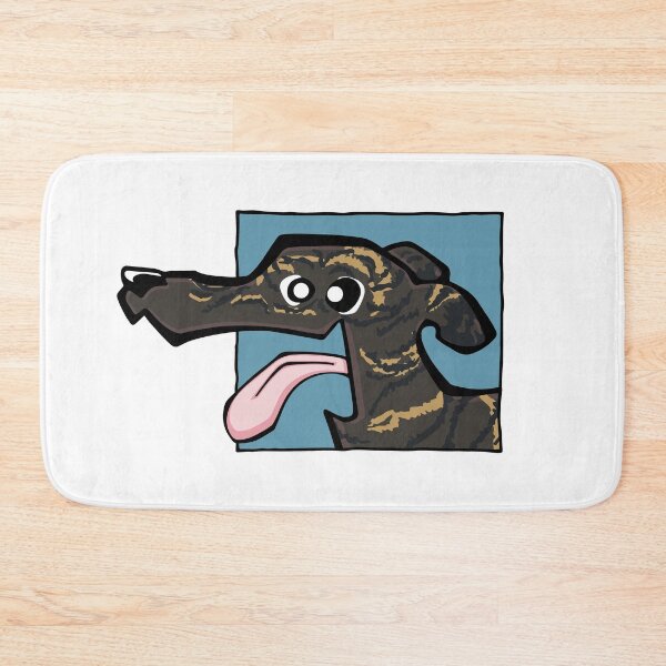 Item preview, Greyhound - Dark Brindle (Face) WHITE BG designed and sold by TheChicken.