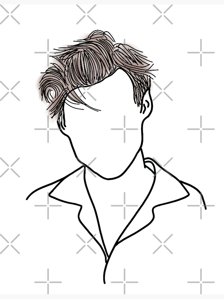 "Harry Styles outline " Poster by mariannamorais Redbubble
