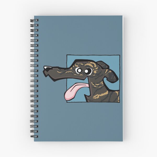 Item preview, Greyhound - Dark Brindle (Face) BLUE BG designed and sold by TheChicken.