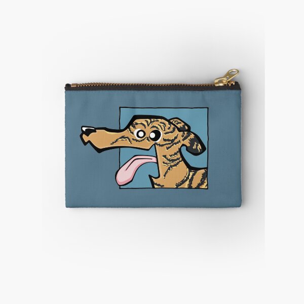 Item preview, Greyhound - Light Brindle (Face) BLUE BG designed and sold by TheChicken.