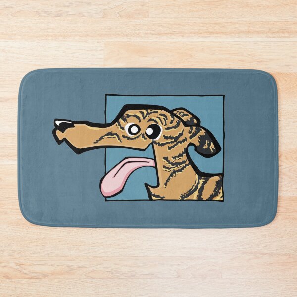 Item preview, Greyhound - Light Brindle (Face) BLUE BG designed and sold by TheChicken.