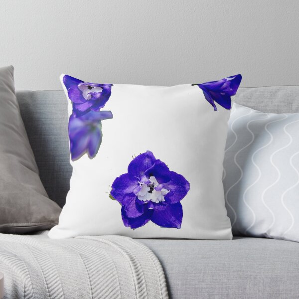 Purple Flower Throw Pillow
