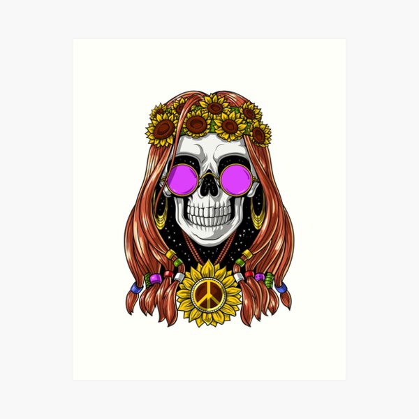 Item preview, Hippie Skull designed and sold by underheaven.