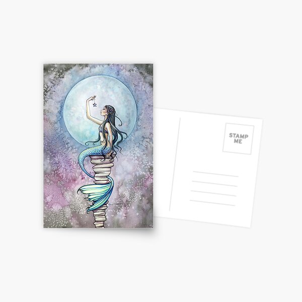 "Magic" Mermaid Art by Molly Harrison Postcard