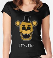 Five Nights at Freddy's - FNAF - Golden Freddy - It's Me Women's Fitted Scoop T-Shirt