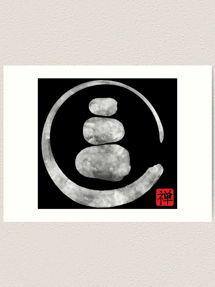 Zen Enso Circle Canvas Print for Sale by dotygonegreen