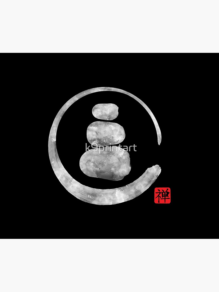 Disover Zen Enso Circle and Zen stones Tapestry
