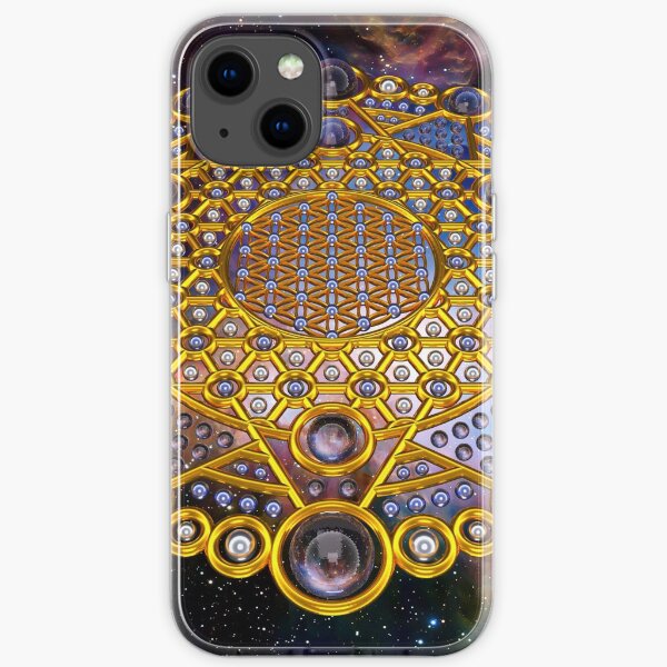 Flower of life Grid Healing Code iPhone Soft Case