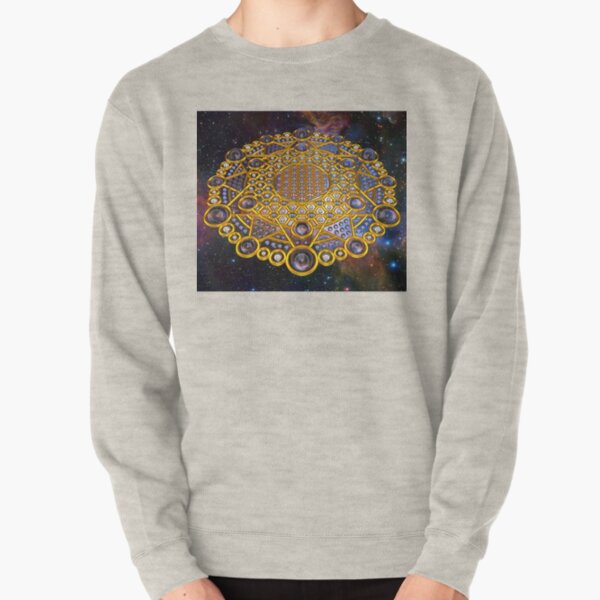 Flower of life Grid Healing Code Pullover Sweatshirt