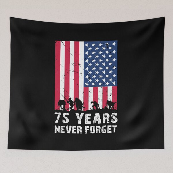 Item preview, Vintage retro American flag , never forget 75 years designed and sold by Gerald Waters.