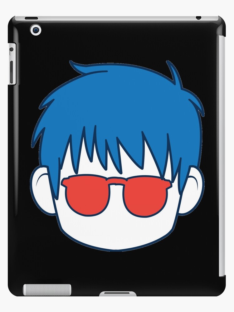 cute anime boy blue hair and glasses cartoon ipad case skin by elbakr redbubble cute anime boy blue hair and glasses cartoon ipad case skin by elbakr redbubble