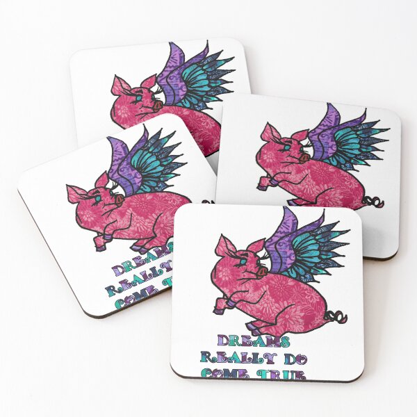 Item preview, Dreams Really Do come True Flying Pig designed and sold by artbyomega.