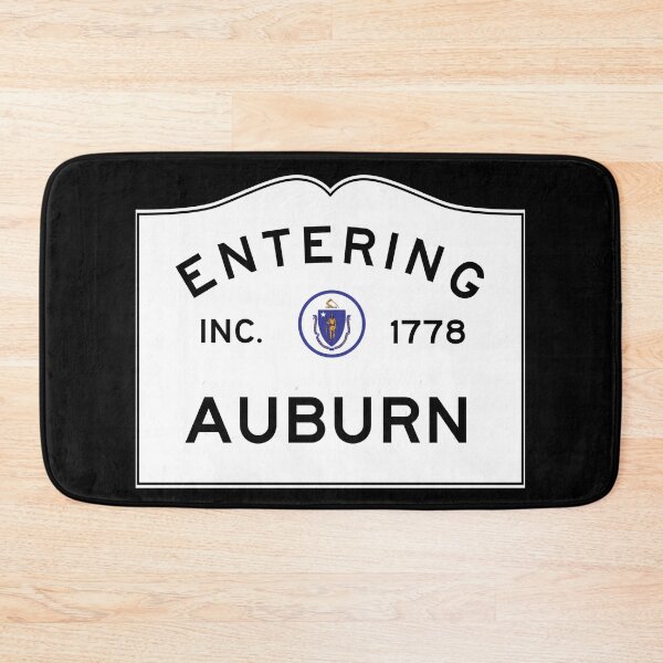 Item preview, Entering Auburn Massachusetts - Commonwealth of Massachusetts Road Sign  designed and sold by NewNomads.