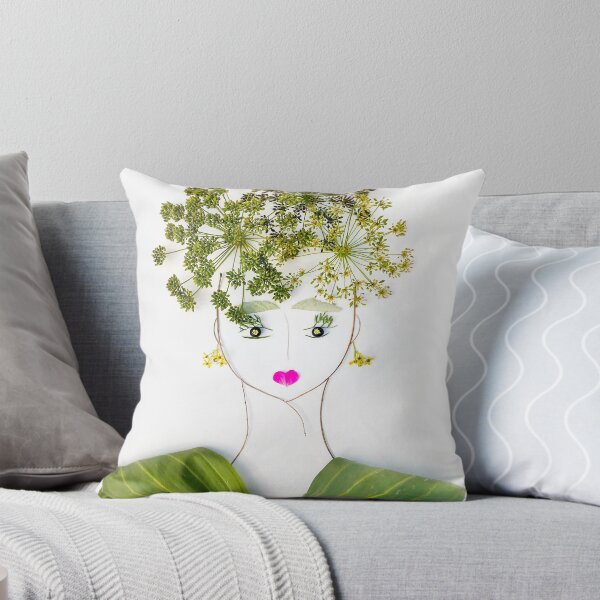 Item preview, Botanical portrait, made out of flowers,  floral portrait of a powerful woman designed and sold by Sonja Prosen.