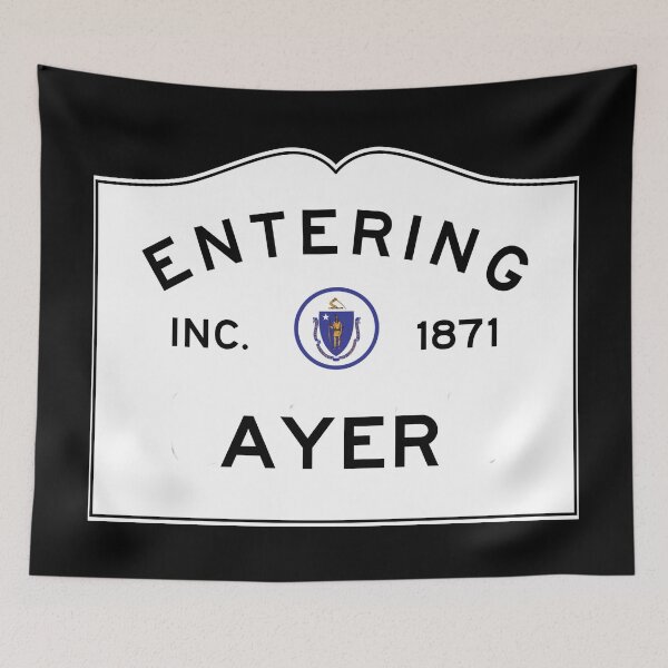 Item preview, Entering Ayer Massachusetts - Commonwealth of Massachusetts Road Sign  designed and sold by NewNomads.