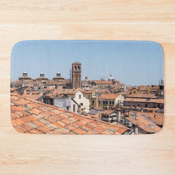 Item preview, Classic Venetian - Terracotta Rooftops with San Salvador Church and the Three Distinctive Cupola Lanterns designed and sold by Georgia Mizuleva.
