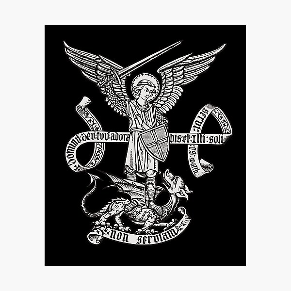 Saint St Michael Catholic Archangel Angel Defender Photographic Print