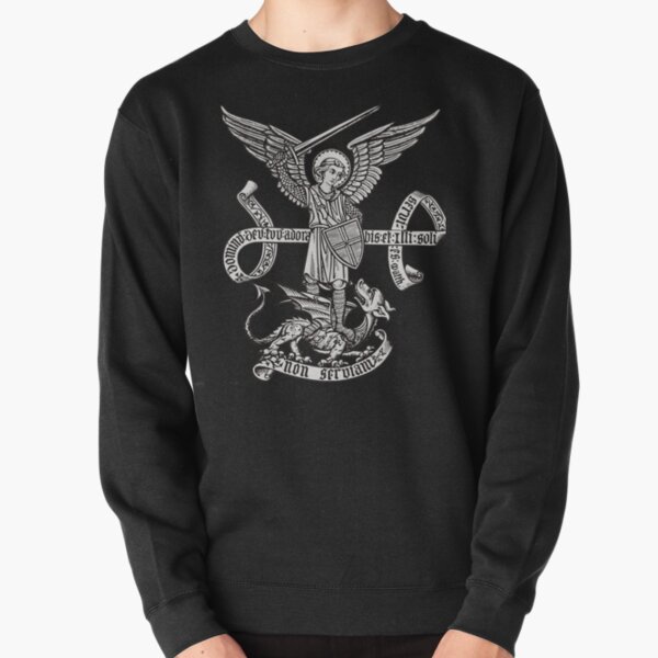 Saint St Michael Catholic Archangel Angel Defender Pullover Sweatshirt