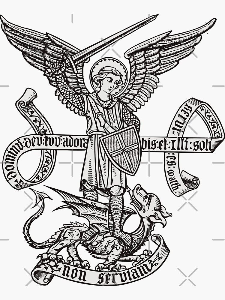 Saint St Michael Catholic Archangel Angel Defender by Beltschazar