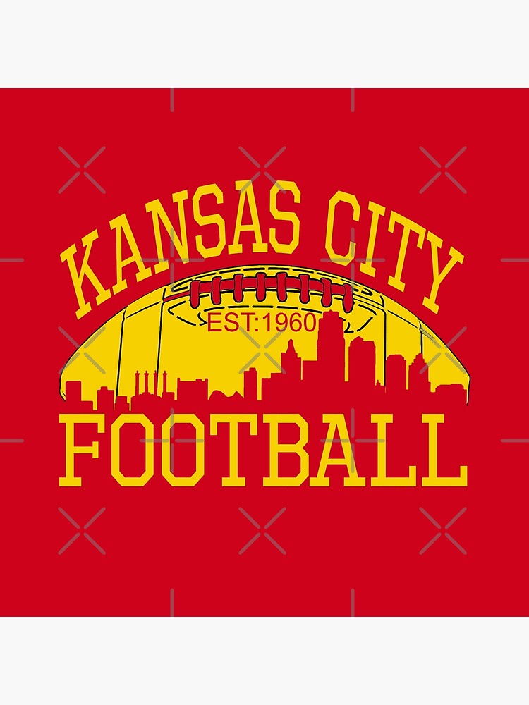 Kansas City Football KC Fan Red & Yellow Kc Football Kingdom by Bullish-Bear
