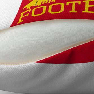 Alternate view of Kansas City Football KC Fan Red & Yellow Kc Football Kingdom Throw Pillow