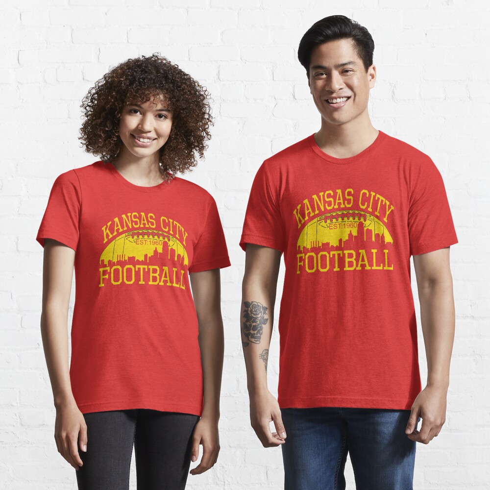 Kansas City Football KC Fan Red & Yellow Kc Football Kingdom Essential T-Shirt