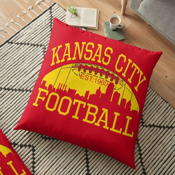 Kansas City Football KC Fan Red & Yellow Kc Football Kingdom Floor Pillow