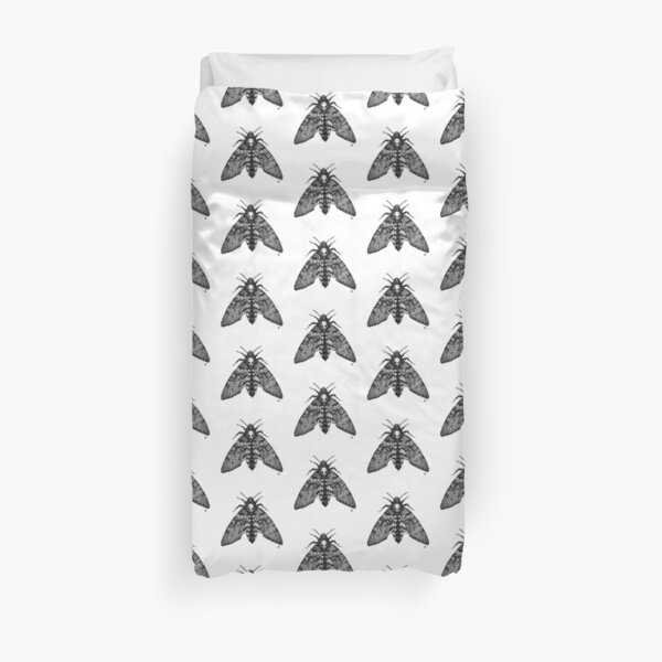 Dotwork Death's-head Hawk-moth Duvet Cover
