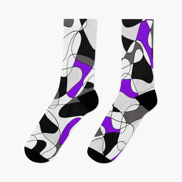 Item preview, Abstract pattern - purple, gray, black and white. designed and sold by K.S ART.