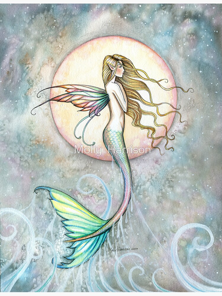 ""First Taste Of Sky" Mermaid Art By Molly Harrison" Poster For Sale By ...