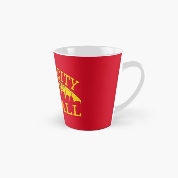 Vintage Classic Kansas City Football KC Fan Red & Yellow Kc Football Kingdom Tall Mug